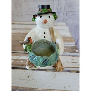 Marjolein Bastin Snowman candle light bunny bird figurine statue home Xmas decor